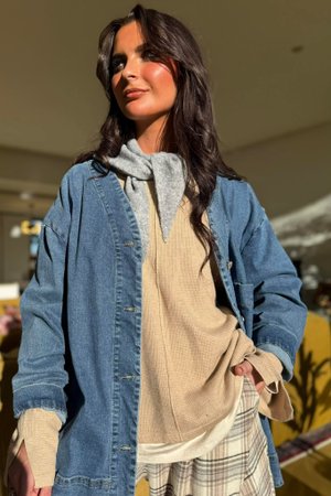 Jonti Knit Neckerchief Mid Grey Marl 